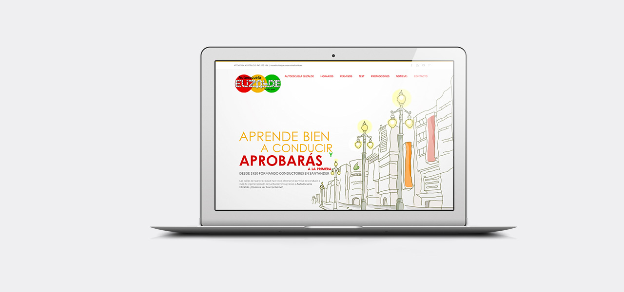 Diseño web Autoescuela Elizalde Cantabria
