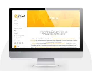 Diseño web en la página de Zitelia