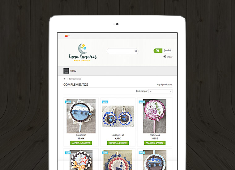 Diseño Tienda online tablet Cantabria